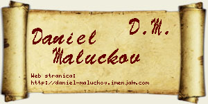 Daniel Maluckov vizit kartica